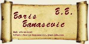 Boris Banašević vizit kartica